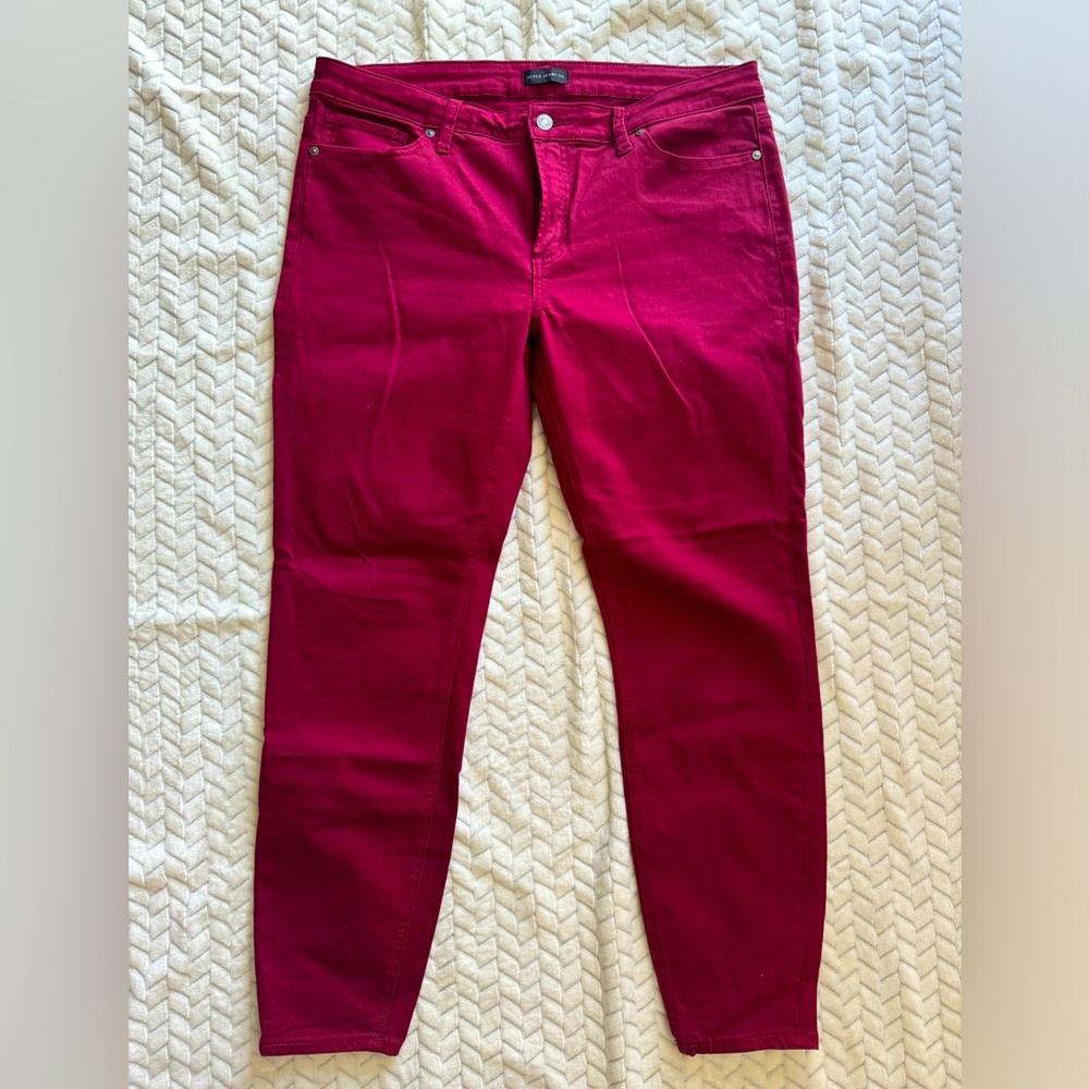 Nwot silver jeans most wanted skinny jeans 34/29 red maroon burgundy